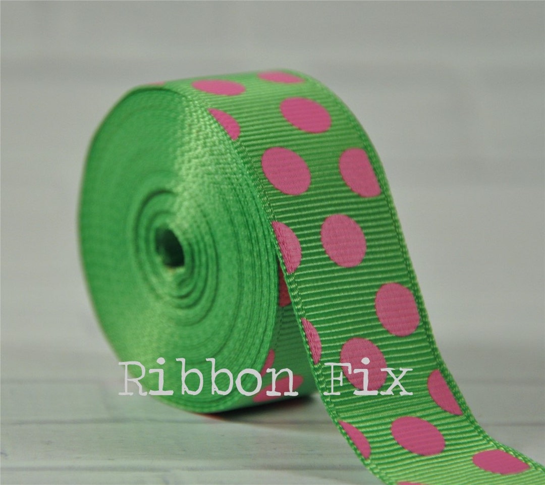 100 Yard Roll 3/8 Hot Pink Turtle Grosgrain Ribbon US 