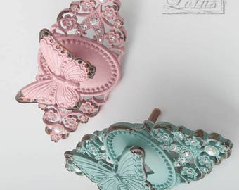 Brass Butterfly Knob Etsy