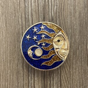 Enamel Sun and Moon Stars drawer knobs / Starry sky cabinet / Gothic Home Decor / Furniture Hardware,Z-635 image 4