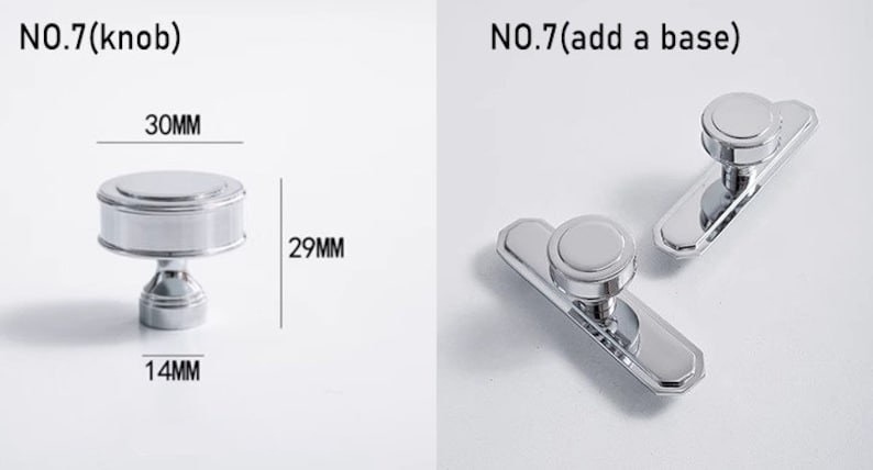 Krommade mässingshandgjorda lådknoppar/byråknoppar/skåpshandtag/möbelbeslag, CP-1720 NO.7