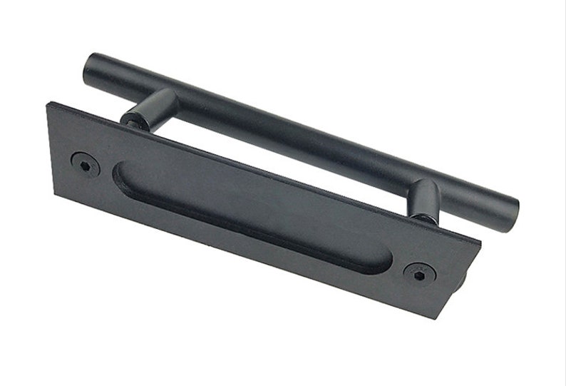 Doublesided carbon steel push door handle / Modern Carbon Etsy