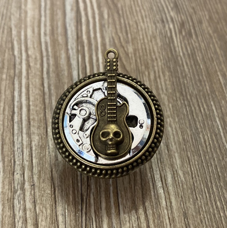 Brass Gear Skull Guitar Drawer Knobs / Gear Skull Guitar Etsy