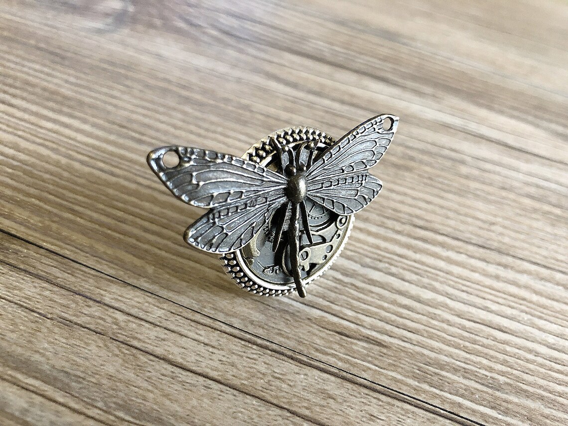 Perillas del cajón de la libélula del engranaje del engranaje | Etsy