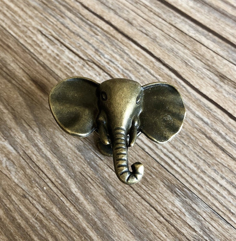 Brass Elephant Drawer Knobs / Elephant / Gothic Home Etsy