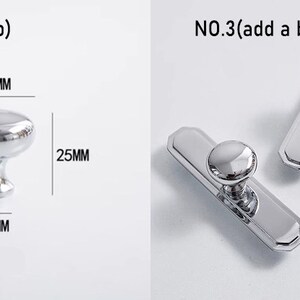 Krommade mässingshandgjorda lådknoppar/byråknoppar/skåpshandtag/möbelbeslag, CP-1720 NO.3