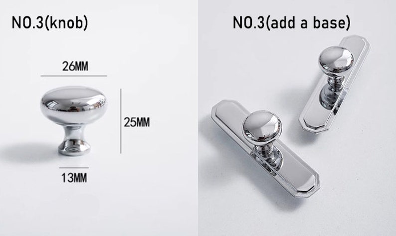 Krommade mässingshandgjorda lådknoppar/byråknoppar/skåpshandtag/möbelbeslag, CP-1720 NO.3