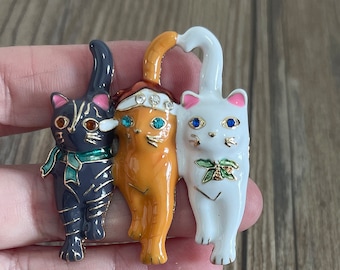 3 kattenladeknoppen / kattenkast / gotische woondecoratie / diervormige ladeknoppen / meubelbeslag, Z-1094