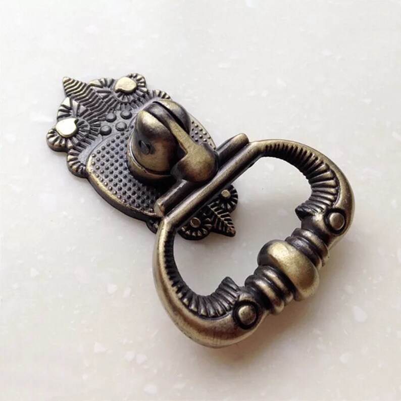 Antique Bronze Drop Handle Dresser Pulls Handles / Etsy