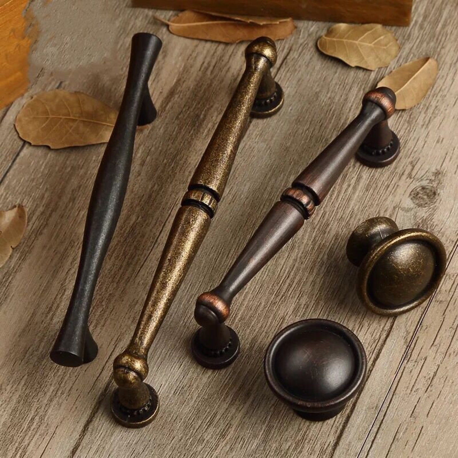 Antique Bronze Modern Handle Dresser Pulls Knob / Etsy Australia