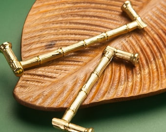 Bamboo- Brass Handmade  Antique Drawer Knobs Pulls Handles/Dresser Knobs Cabinet Pull handles / Furniture Hardware,CP-1359