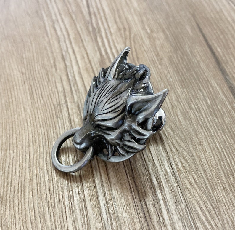 Retro Silver Wolf drawer knobs / Wolf cabinet / Gothic Home Decor / Animal Shaped drawer knobs / Furniture Hardware,Z-473 image 6