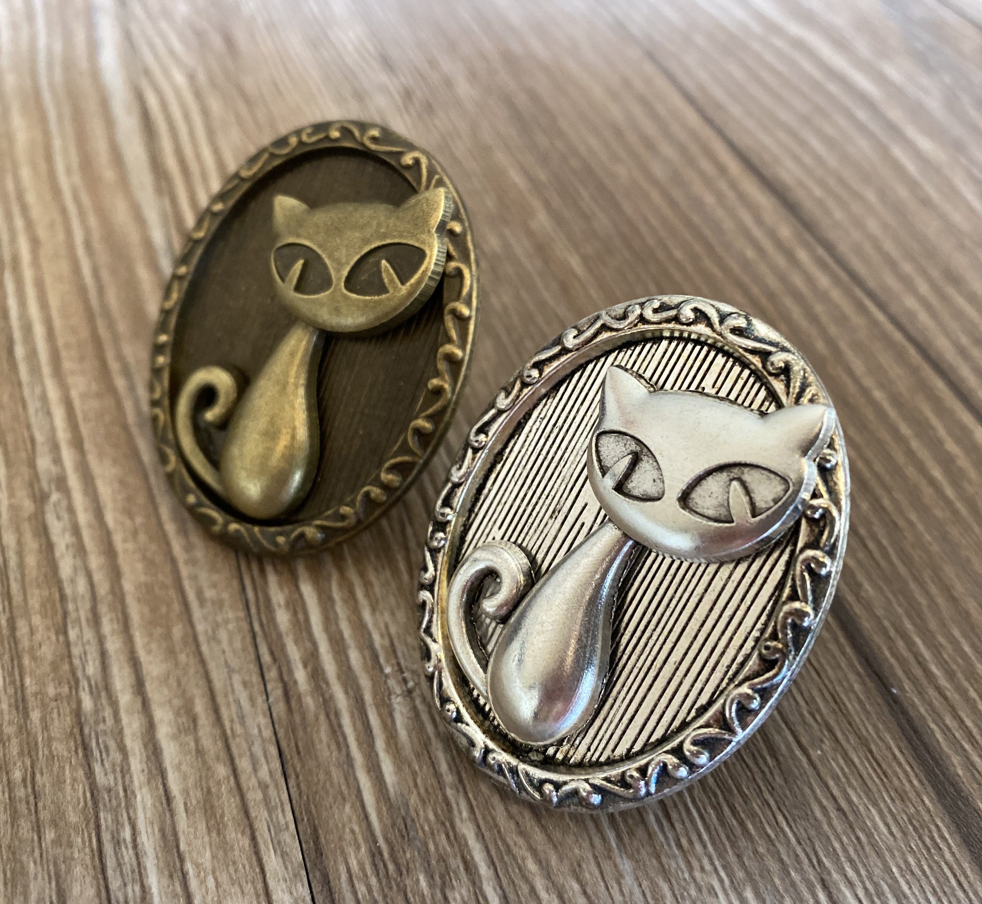 Cat Drawer Knobs / Cat / Gothic Home Decor / Animal Etsy