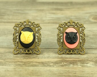 Bronze Owl drawer knobs / Owl cabinet / Gothic Home Decor / Animal Shaped drawer knobs / Furniture Hardware,Z-072