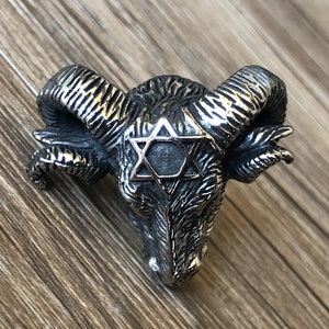 Retro Silver Ram&#39;s Head Drawer knobs  / Furniture Knobs Silver with  Ram&#39;s Head - Drawer Knobs in Titanium Steel , Z-120