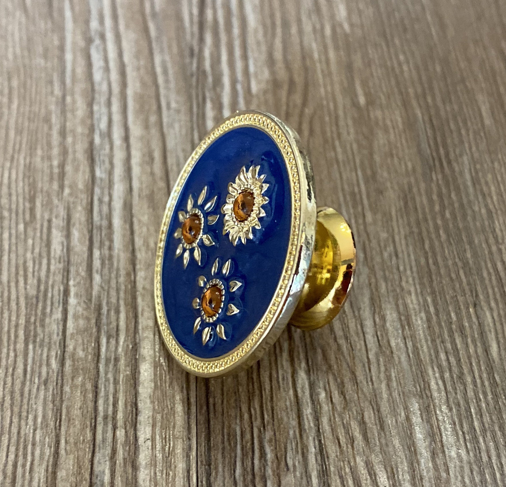 Enamel Sunflower Drawer Knobs / Sunflower / Gothic Etsy