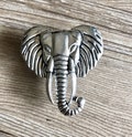 Silver Elephant drawer knobs / Elephant Cabinet / Gothic Home Decor / Animal Shaped drawer knobs / Furniture Hardware,Z-294