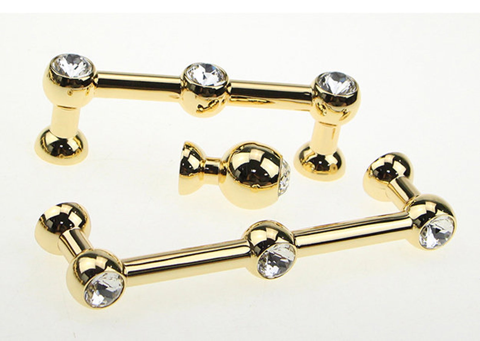 Gold Crystal Knobs Dresser Knobs Dresser Knobs Pull / Etsy