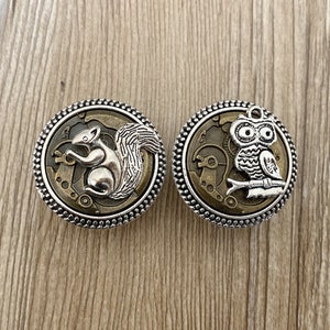 Brass Gear Animal drawer knobs / Gear Animal Cabinet / Gothic Home Decor / Animal Shaped drawer knobs / Furniture Hardware,Z-418