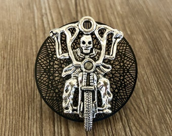 Silver Motorcyclists drawer knobs / Motorcyclists Cabinet / Gothic Home Decor / Skull Shaped drawer knobs / Furniture Hardware,Z-355