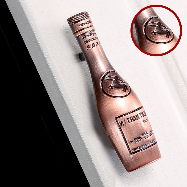 2.5 Wine Bottle/leaf Dresser Pulls Drawer Handles Knobs/ Etsy