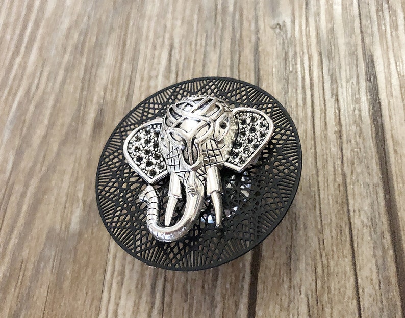 Silver Elephant Drawer Knobs / Elephant / Gothic Home Etsy
