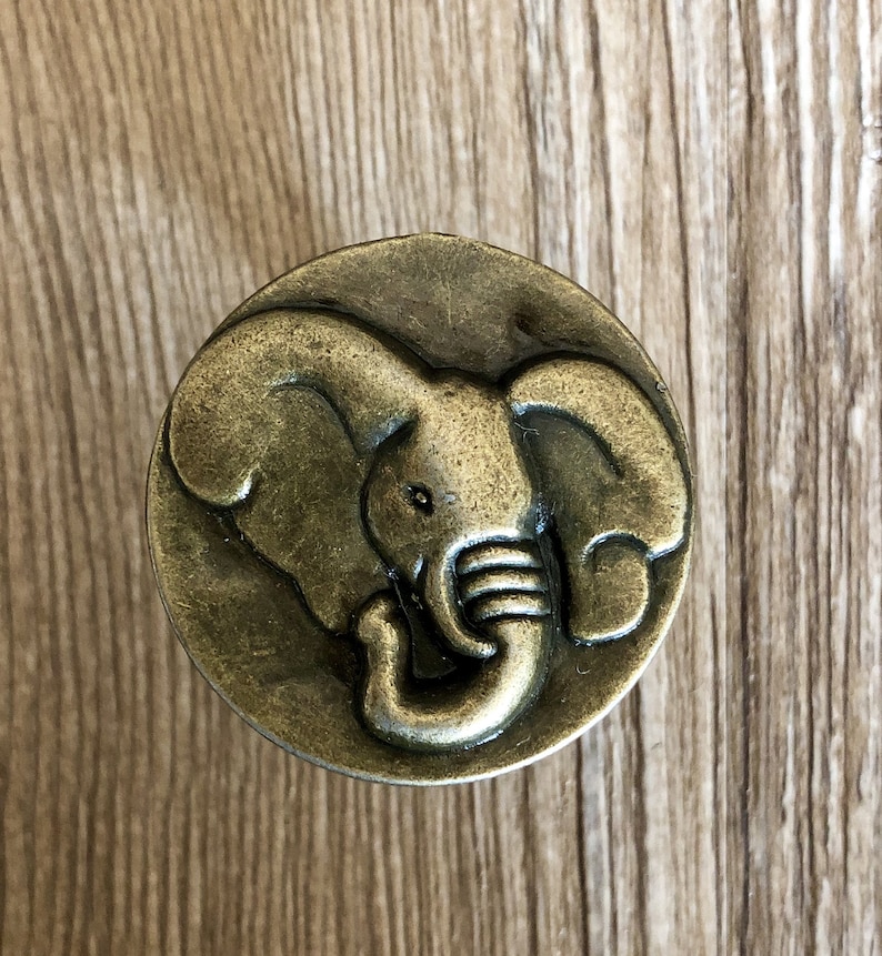 Brass Elephant drawer knobs / Elephant / Gothic Home Etsy