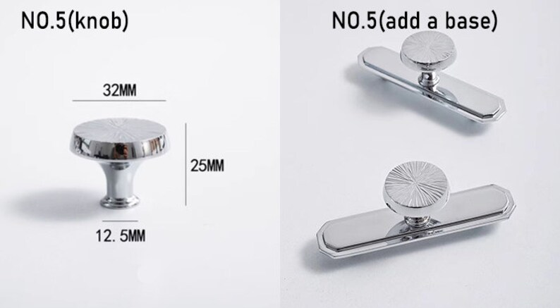 Krommade mässingshandgjorda lådknoppar/byråknoppar/skåpshandtag/möbelbeslag, CP-1720 NO.5