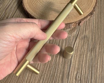 Moderne Messing Rändelung Knäufe Schrank Knäufe Pull / Dresser Pull,CP-1116