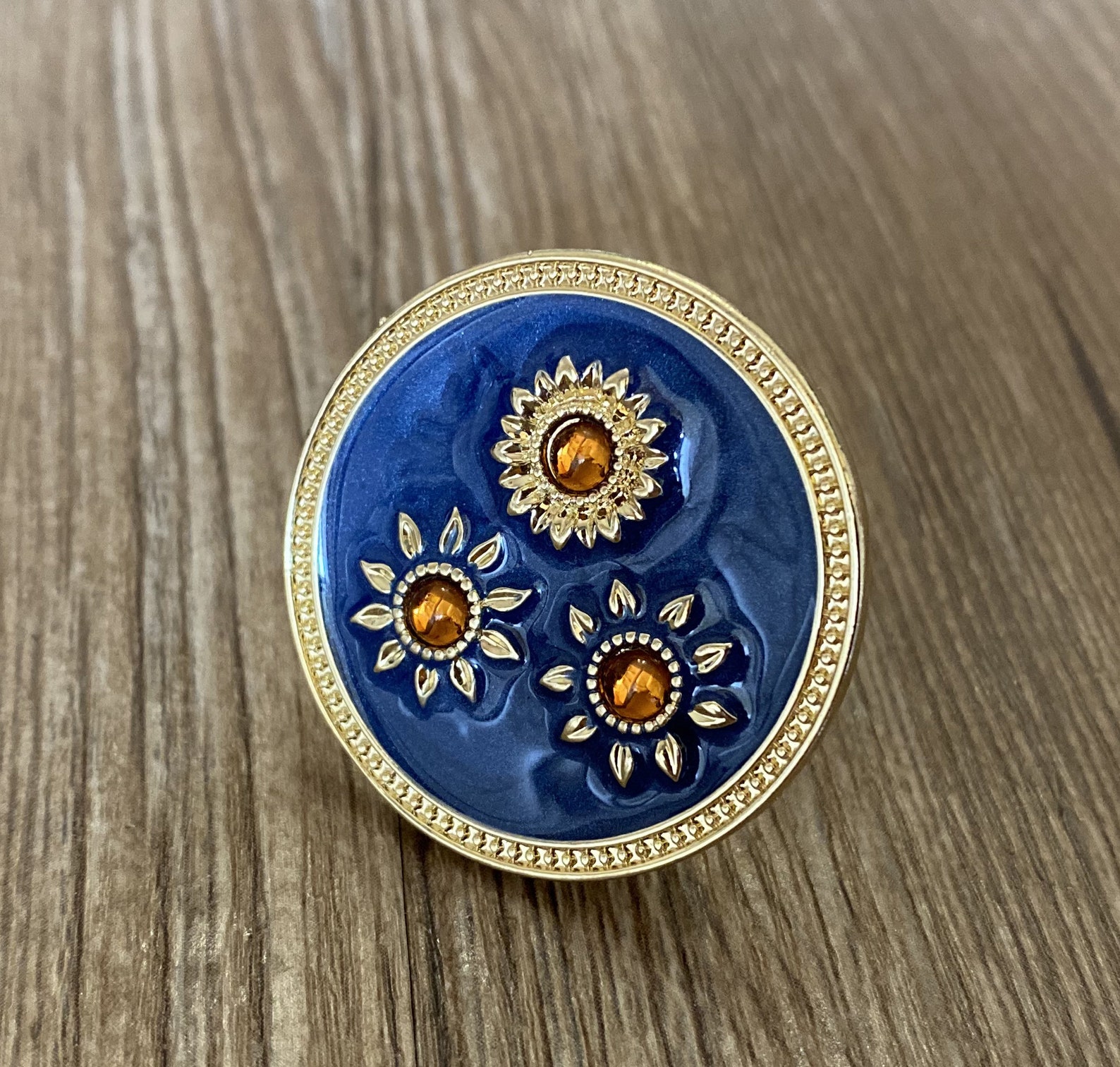 Enamel Sunflower Drawer Knobs / Sunflower / Gothic Etsy