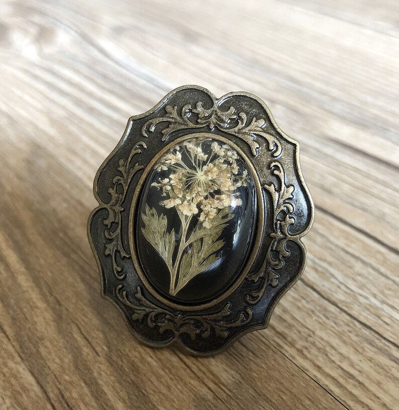 Resina flores secas perillas de cajón / flores secas Gabinete | Etsy