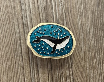 Enamel Whale drawer knobs / Ocean cabinet / Gothic Home Decor / Furniture Hardware,Z-643