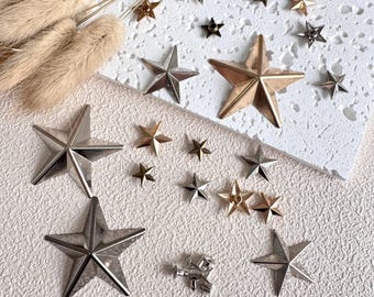 4 colors,pack of 5, 5 size five-pointed star rivets studs, leather studs,leather craft decorative rivet MD3326533