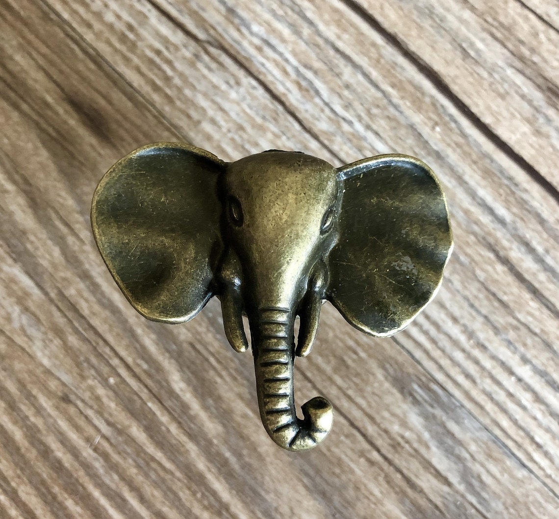 Brass Elephant Drawer Knobs / Elephant / Gothic Home Etsy