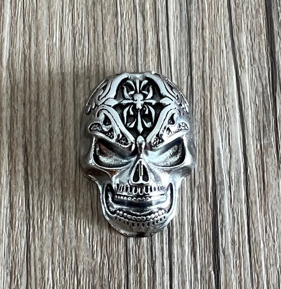 RII Deko-Knäufe Totenkopf – 2 Stück Elfenbeinfarben Aus Kunstharz Für Möbel Wie Kommoden & Schränke