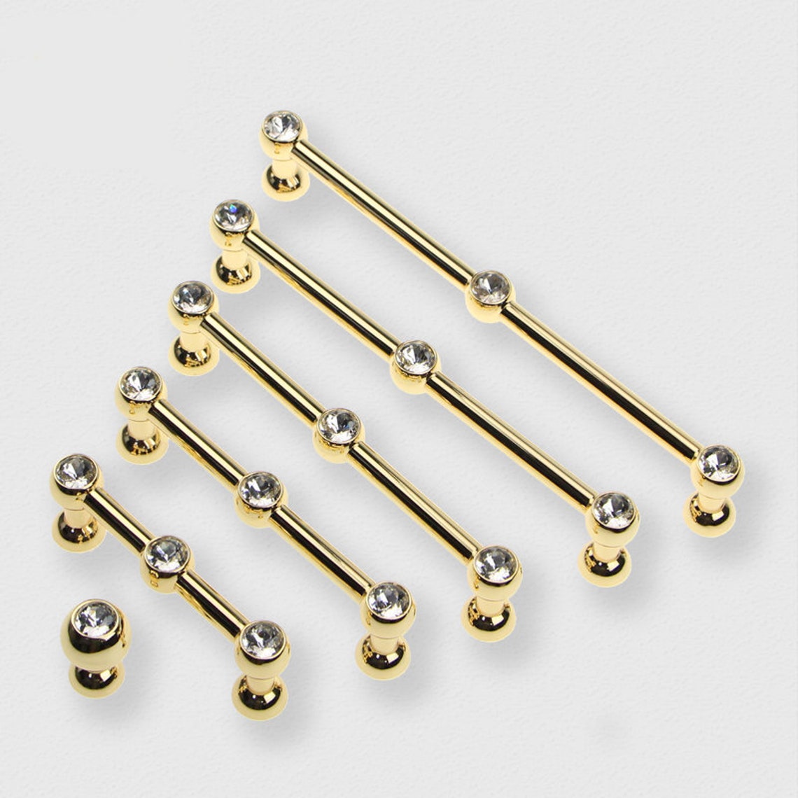 Gold Crystal Knobs Dresser Knobs Dresser Knobs Pull / Etsy