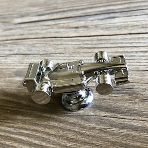 Silver Mini Formula 1 racing car Drawer knobs / Furniture Knobs Silver with Rope Pattern Drawer Knobs for Child , Z-302 image 3