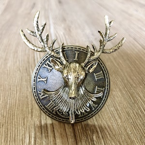 Perillas de latón con forma de alce navideño, perillas de latón, perillas para armarios, perillas para armarios, perillas para muebles con forma de alce navideño en latón, Z-323