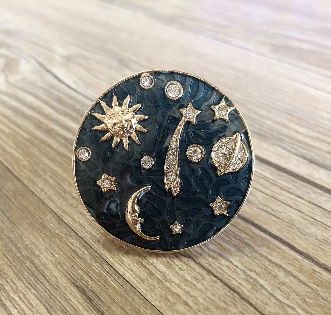 Enamel Moon and Stars Drawer Knobs / Starry Sky / Etsy