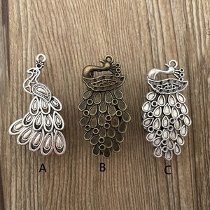 Peacock drawer knobs / Peacock Cabinet / Gothic Home Decor / Animal Shaped drawer knobs / Furniture Hardware,Z-398