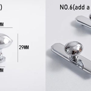 Krommade mässingshandgjorda lådknoppar/byråknoppar/skåpshandtag/möbelbeslag, CP-1720 NO.6