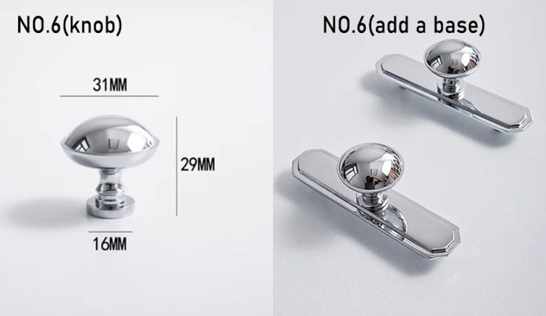 Krommade mässingshandgjorda lådknoppar/byråknoppar/skåpshandtag/möbelbeslag, CP-1720 NO.6