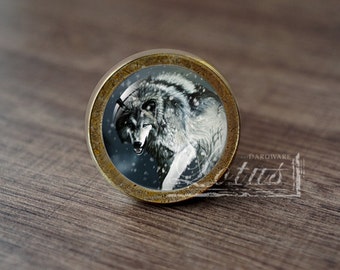 Wolf—Handmade Vintage Antique Drawer Knobs Pulls Handles/Dresser Knobs Cabinet Pull handles / Furniture Hardware