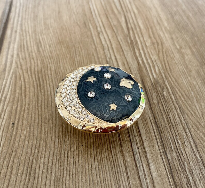 Enamel Moon and Stars Drawer Knobs / Starry Sky / Etsy