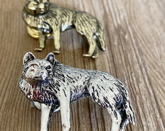 Wolf drawer knobs / Wolf cabinet / Gothic Home Decor / Animal Shaped drawer knobs / Furniture Hardware,Z-576