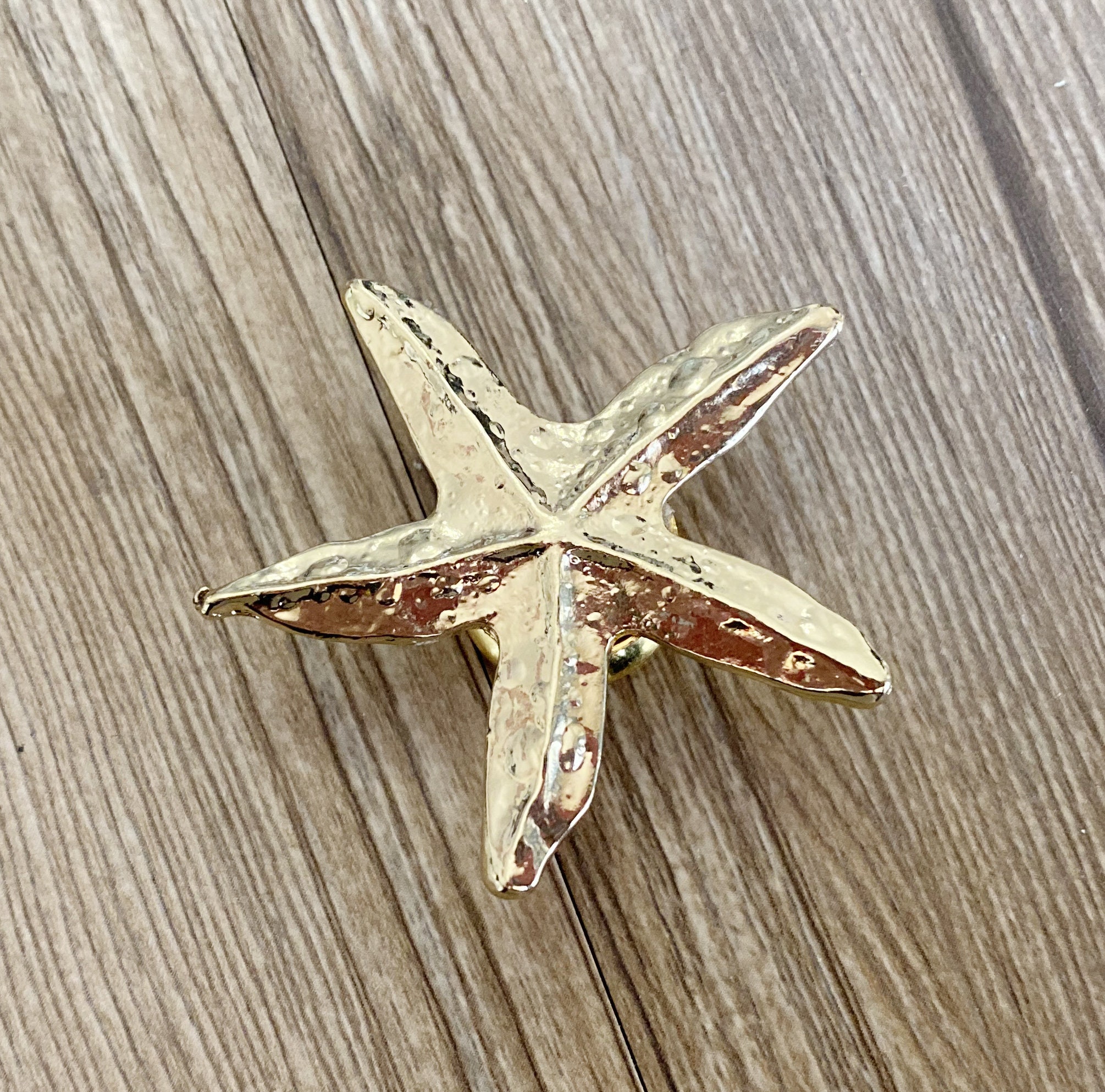 Gold Starfish Drawer knobs / Furniture Knobs Silver with Rope Etsy