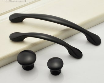 Modern Simple Black  Pull DresserPull  cabinet Dresser Knobs pull / Dresser Pull