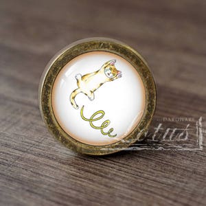 Cat-Glass Cabochon Bronze Cabinet Dresser Knobs pull / Dresser Knobs Cabinet Pull handles /Cabinet Knobs / Furniture Hardware