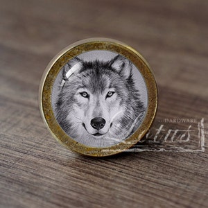 Wolf—ハンドメイドヴィンテージアンティーク引き出しノブプルハンドル/ドレッサーノブキャビネットプルハンドル/家具ハードウェア