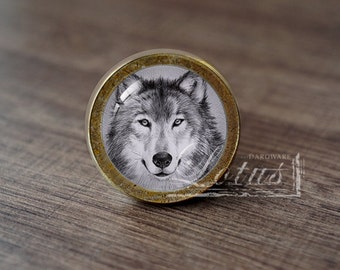 Wolf—Handmade Vintage Antique Drawer Knobs Pulls Handles/Dresser Knobs Cabinet Pull handles / Furniture Hardware