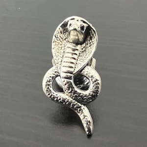 Perillas góticas de cobra, perillas para tocador, perillas para gabinetes y perillas para muebles en acero titanio, Z-1136